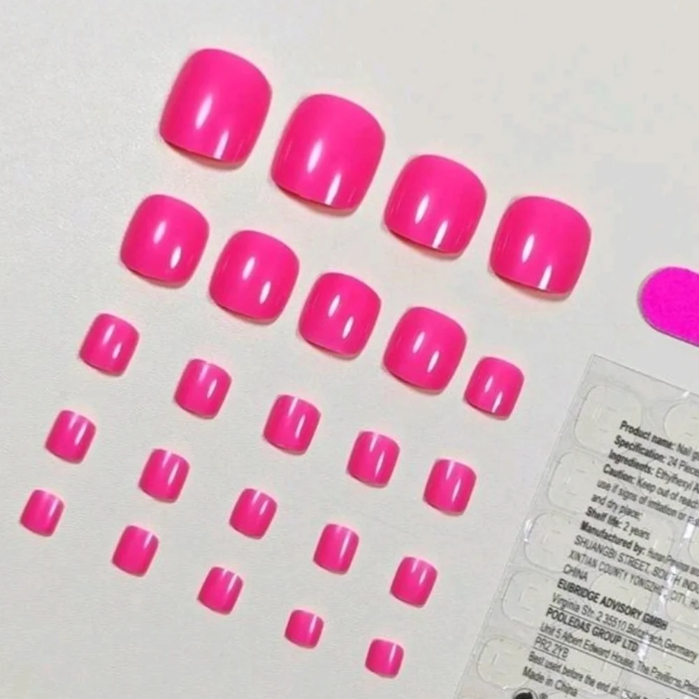 2/$16 Pink Press On Toenails